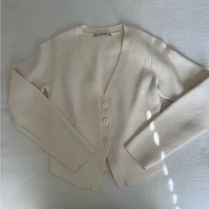 Women's Cream Cardigan Sweater